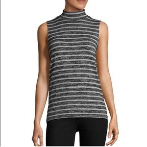 Rag & Bone Sleeveless Striped Mock Turtleneck